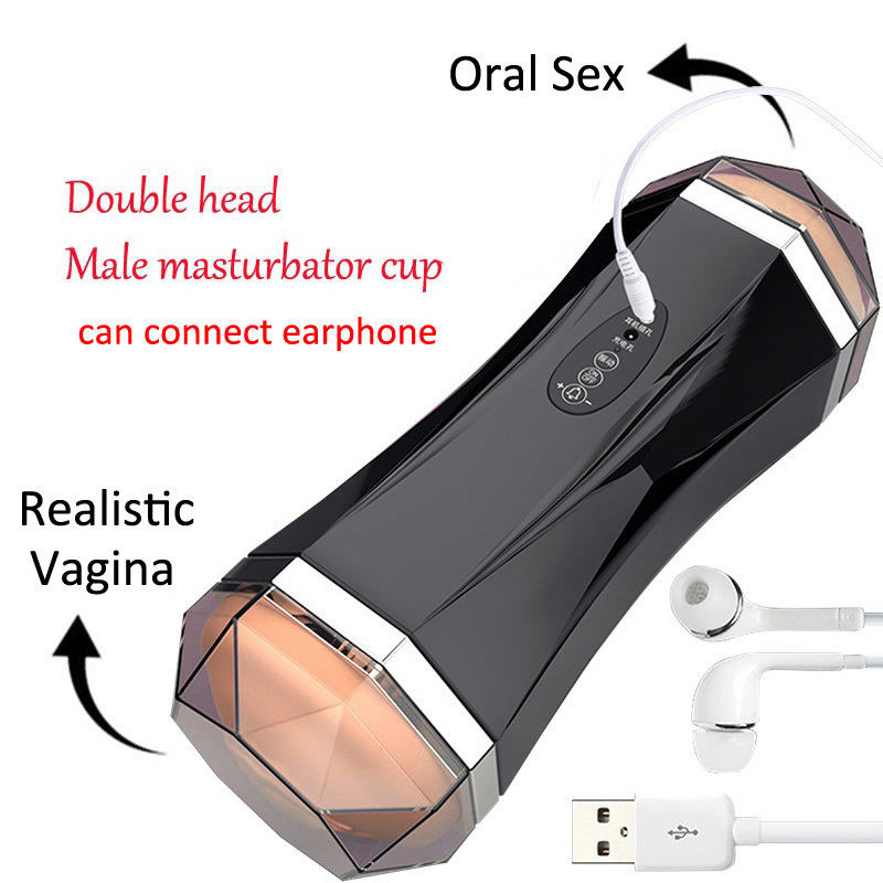 Meselo Two Channel Automatic Masturbator For Man Blowjob Realistic Vagina Sex Machine Male Masturbator Adult Sex Toys For Men Y190124