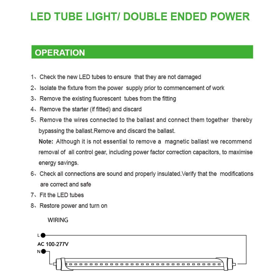 8 Foot Led Lights, F96T12 8ft Led Bulbs Fluorescent Replacement, T8 T10 T12 96" 45Watt FA8 Single Pin LED Shop Lights