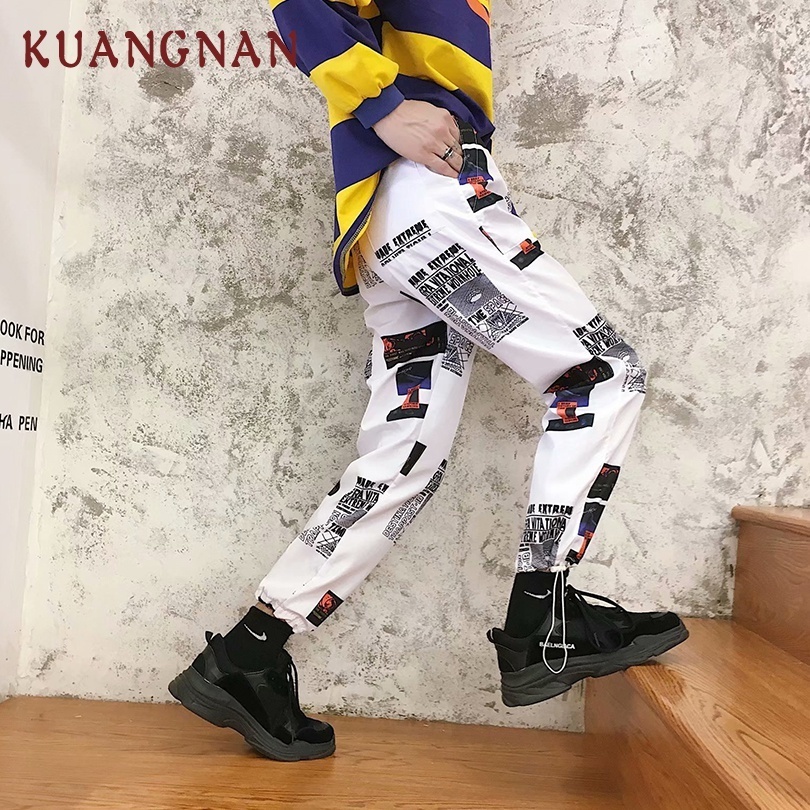KUANGNAN Ankle-Length Hip Hop Pants Men Trousers Jogger Harem Pants Men Clothes 2018 Joggers Streetwear Men Pants Casual XXL C18122901