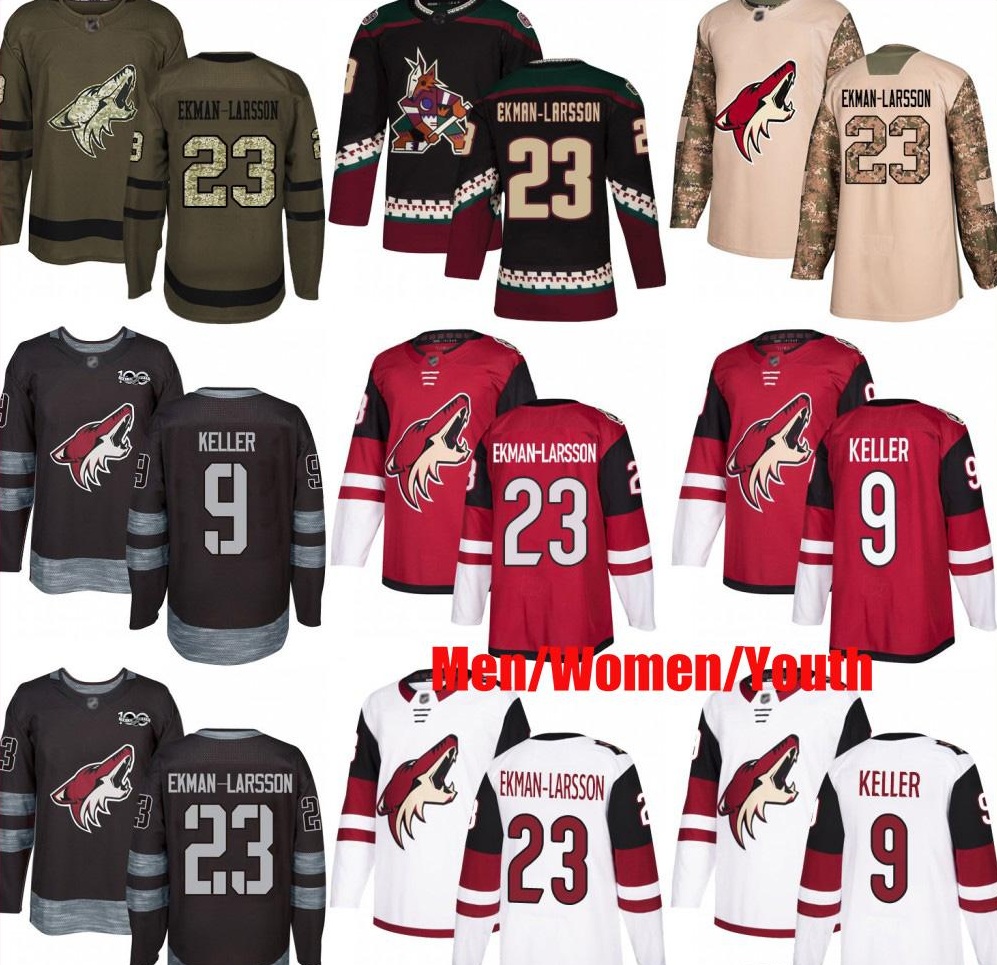 Custom Arizona Coyotes Clayton Keller Ekman-Larsson Raanta Darcy Kuemper Christian Phil Kessel USA Fashion hockey Men Women Youth jerseys, Black;red
Custom Arizona Coyotes Clayton Keller Ekman-Larsson Raanta Darcy Kuemper Christian Phil Kessel USA Fashion hockey Men Women Youth jerseys, Black;red