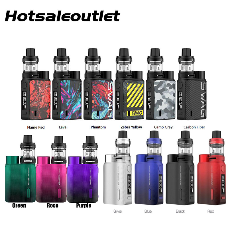 Vaporesso Swag II 80W TC Kit Powered by Single 18650 Battery with NRG PE Tank 100% Original
Vaporesso Swag II 80W TC Kit Powered by Single 18650 Battery with NRG PE Tank 100% Original