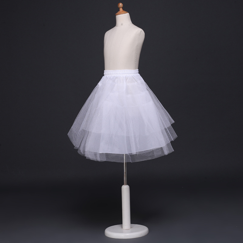 hot sale girls tutu skirt petticoats princess housemaid cosplay children tulle crinoline cheap white black kids pettiskirt for short dress