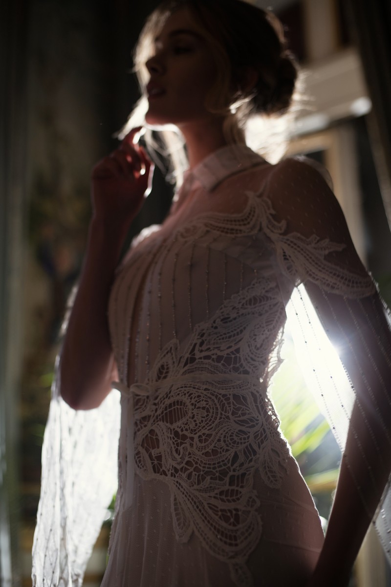 inbal dror mermaid wedding dresses lace beading split backless bridal gowns custom chapel country robe de marie