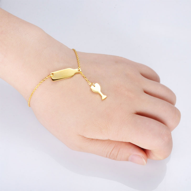 2020 New Arrival Dainty Wine Glass Bracelet Stainless Steel Cup & Bottle Charm Bracelets Women Girls Fashion Jewelry Lucky Gift
2020 New Arrival Dainty Wine Glass Bracelet Stainless Steel Cup & Bottle Charm Bracelets Women Girls Fashion Jewelry Lucky Gift