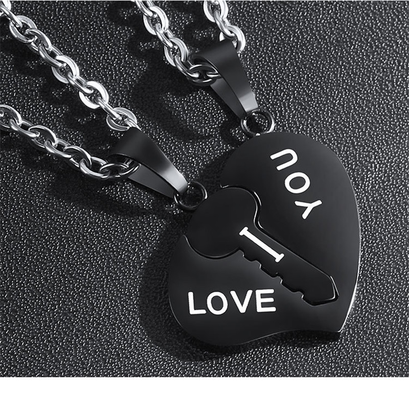 Broken Heart Necklaces Blue Gold Couple Necklace Stainless Steel Engrave Love You Pendants Necklace Valentine's Day Couples Jewelry
Broken Heart Necklaces Blue Gold Couple Necklace Stainless Steel Engrave Love You Pendants Necklace Valentine's Day Couples Jewelry