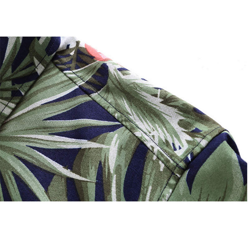 Shirt Men Summer New Short Sleeve Hawaiian Shirt Mens Casual Button Down Dress Shirts for Holiday Chemise 7XL