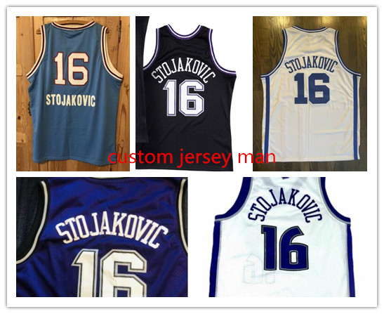 College Vintage basketball jersey retro Peja #16 Stojakovic Men's stitched throwback custom made size S-5XL, Black
College Vintage basketball jersey retro Peja #16 Stojakovic Men's stitched throwback custom made size S-5XL, Black