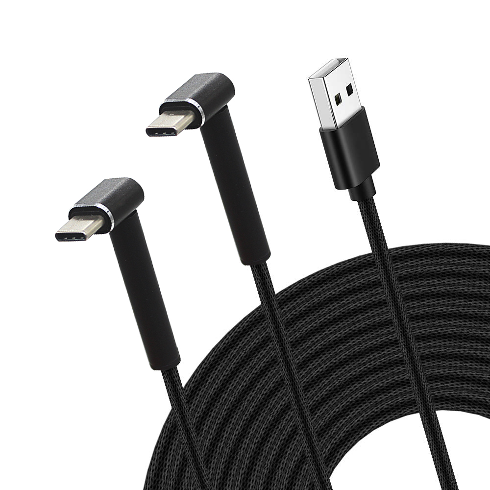 2 Packs USB Type C Charging Cable, Right Angle Stand Type C Cable 2.5A data charging cable, Black
2 Packs USB Type C Charging Cable, Right Angle Stand Type C Cable 2.5A data charging cable, Black