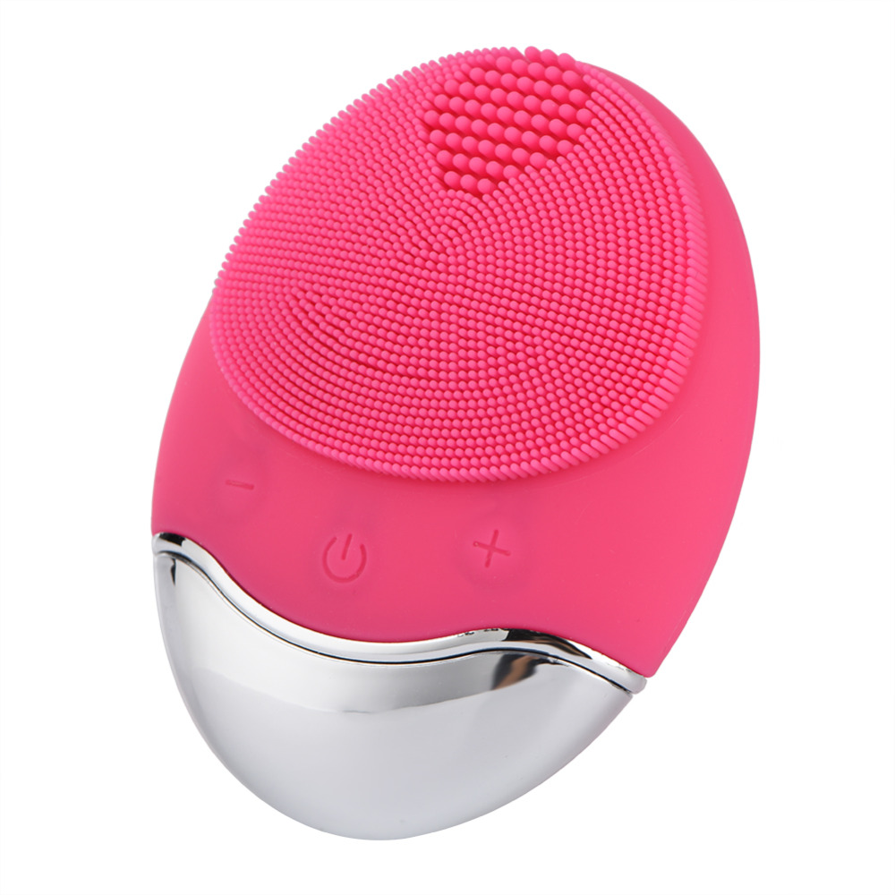 Skin Cleaning Silicone Facial Cleansing Brush With Gentle Exfoliation Electric Pad Waterproof Rotating Cleanse