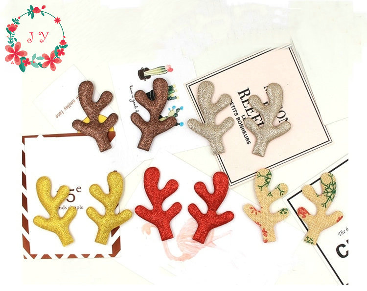 50pcs/lot Glitter Reindeer Antlers Gold Silver Red Fawn fabric W/ Sponge Padded Buckhorn applique for Christmas decor,Craft DIY
50pcs/lot Glitter Reindeer Antlers Gold Silver Red Fawn fabric W/ Sponge Padded Buckhorn applique for Christmas decor,Craft DIY