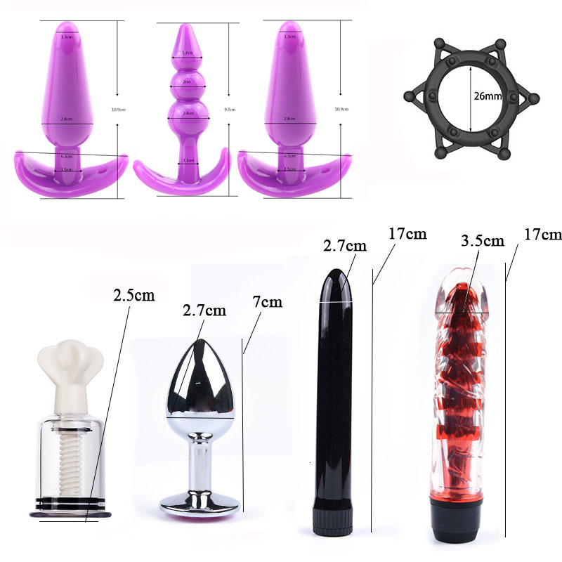 25 PCS Sex Toys For Women G Spot Dildo Vibratorn Butt Anal Plug Penis Cover Slave Games Hand s for Sex Whip Bdsm Bondage Set Y191207