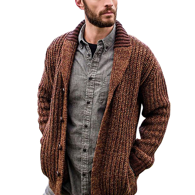 Men Cardigan Sweater 2020 Autumn Winter New Men's Long-sleeved Sweater Lapel Cardigan Button Knit Coat Tide Warm, Color 1
Men Cardigan Sweater 2020 Autumn Winter New Men's Long-sleeved Sweater Lapel Cardigan Button Knit Coat Tide Warm, Color 1