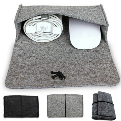 Felt Sleeve Bag Pouch for CHARGER / MOUSE Power Adapter Case Soft Bag Storage For Mac MacBook Air Pro Retina