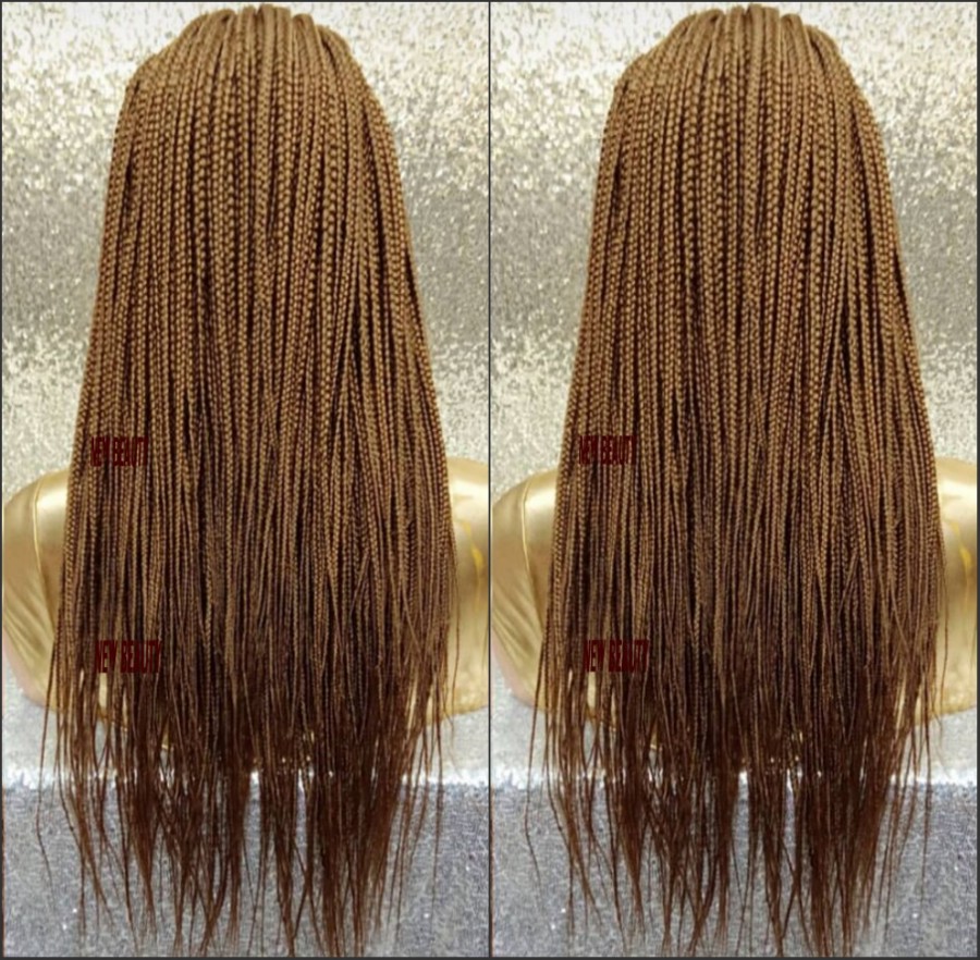 Real picture blonde Braided Lace Front wigs With Baby Hair jumbo braiding hair brazilian hair box braid wig for black Women