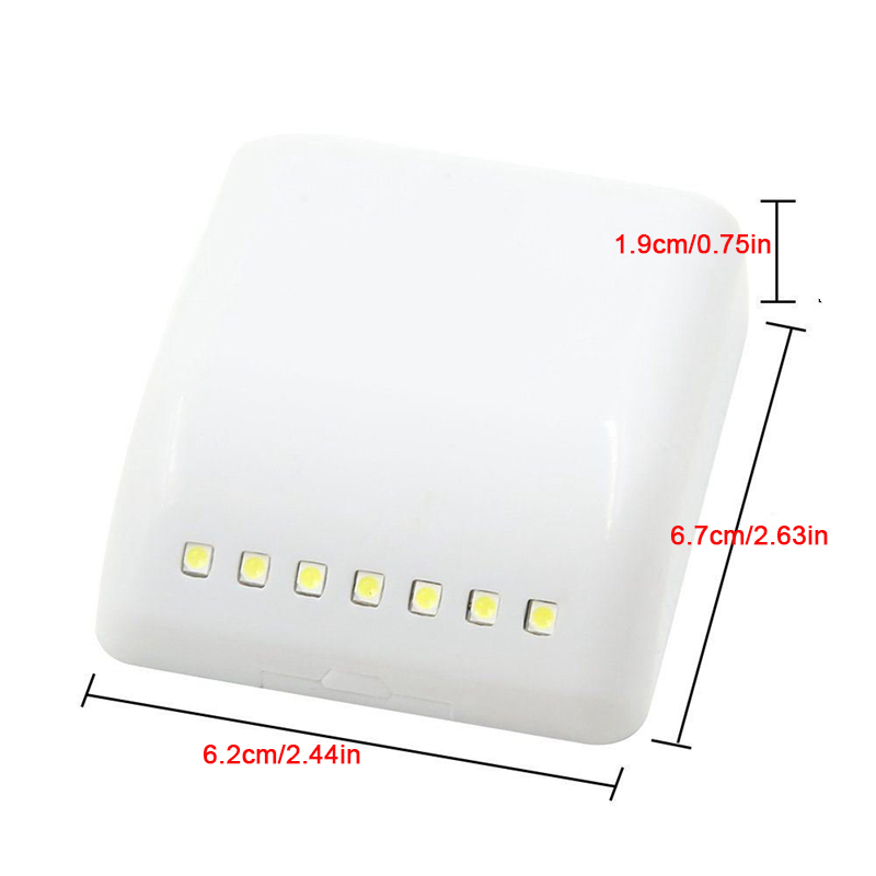 7 LED Light Sensor Night Lamp PIR Infrared Motion Sensor Light for Kitchen Cabinets Wardrobe Drawer Closet Battery Powered(No Include)
