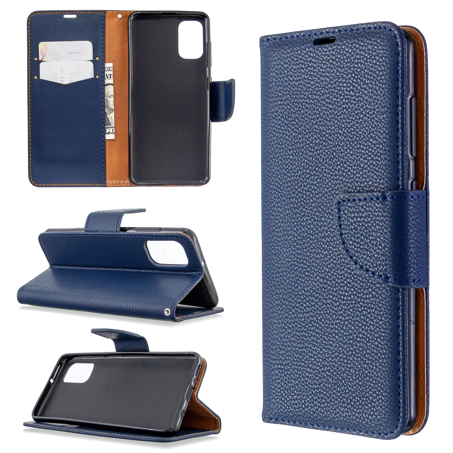 Flip Cover Stand Wallet For Samsung Galaxy A01/A11/M11/A21/A31/A41 Case Pure Color Lichee Pattern PU Leather Mobile Phone Cases, Blue
Flip Cover Stand Wallet For Samsung Galaxy A01/A11/M11/A21/A31/A41 Case Pure Color Lichee Pattern PU Leather Mobile Phone Cases, Blue