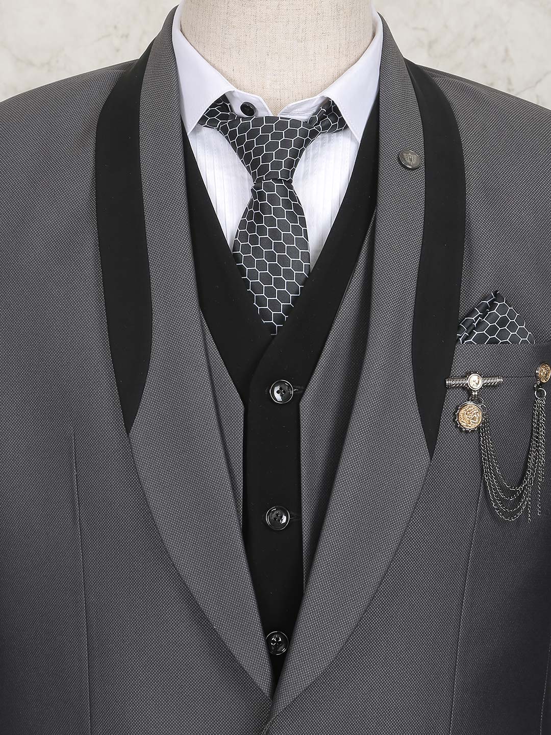 High Quality Mens Wedding Tuxedos Shawl Lapel Slim Fit One Button Groom Wear Formal Party Prom Men Suit Blazer(Jacket+Pants)