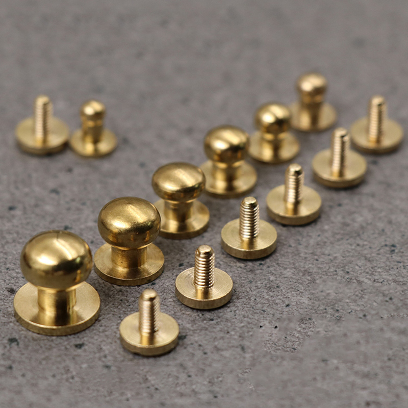 customize brass wallet bag screw belt Rivet Pacifier nail head monk diy handmade leather handbag key case Decorative nails hardware part