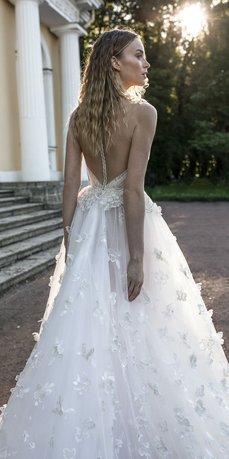 lian rokman beach wedding dresses jewel neck lace 3d floral appliqued bohemian bridal gowns a line boho wedding dress vestido de novia