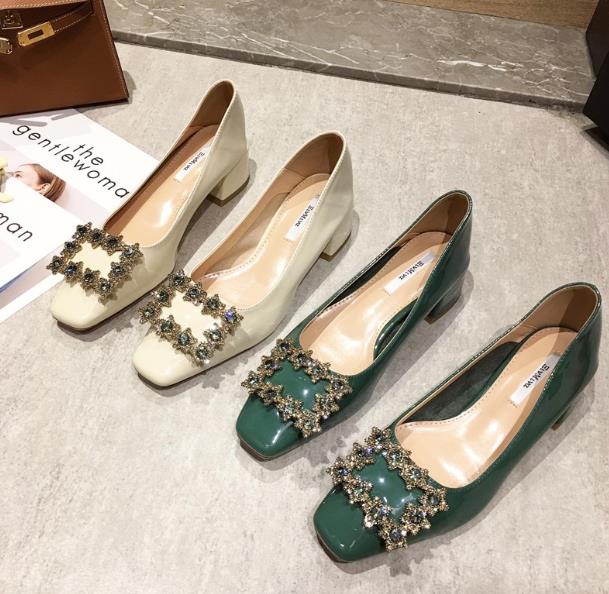 2020 spring new fashion rhinestone square buckle square head shallow mouth high heels women's shoes temperament single shoes women, Black
2020 spring new fashion rhinestone square buckle square head shallow mouth high heels women's shoes temperament single shoes women, Black