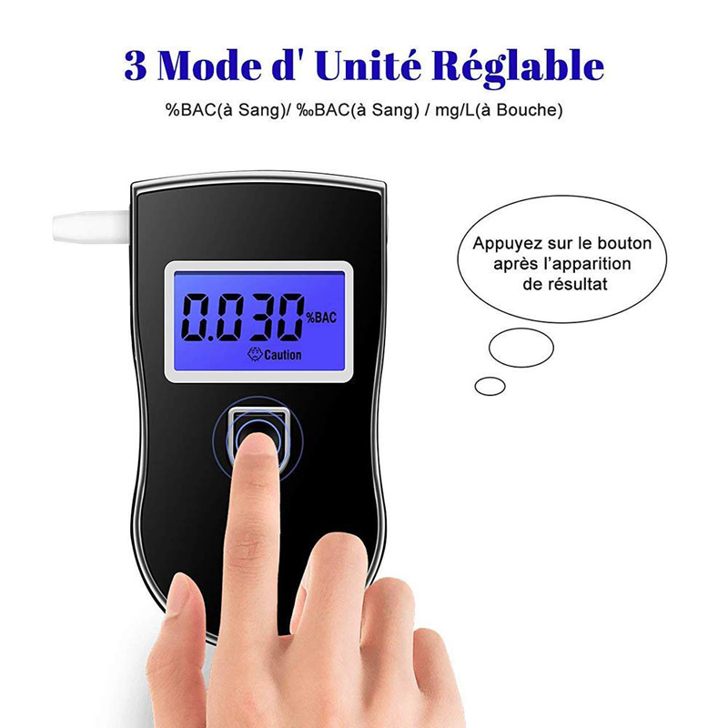 Portable Alcoholism Test Mini Digital Breath Alcohol Tester LCD Breathalyzer Analyzer Detector Practical Breathalyser With CE FDA FCC