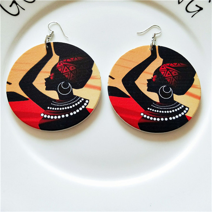 exaggerated African head pattern geometric round wooden earrings Fashion wood earrings earrings ear jewelry, Silver
exaggerated African head pattern geometric round wooden earrings Fashion wood earrings earrings ear jewelry, Silver