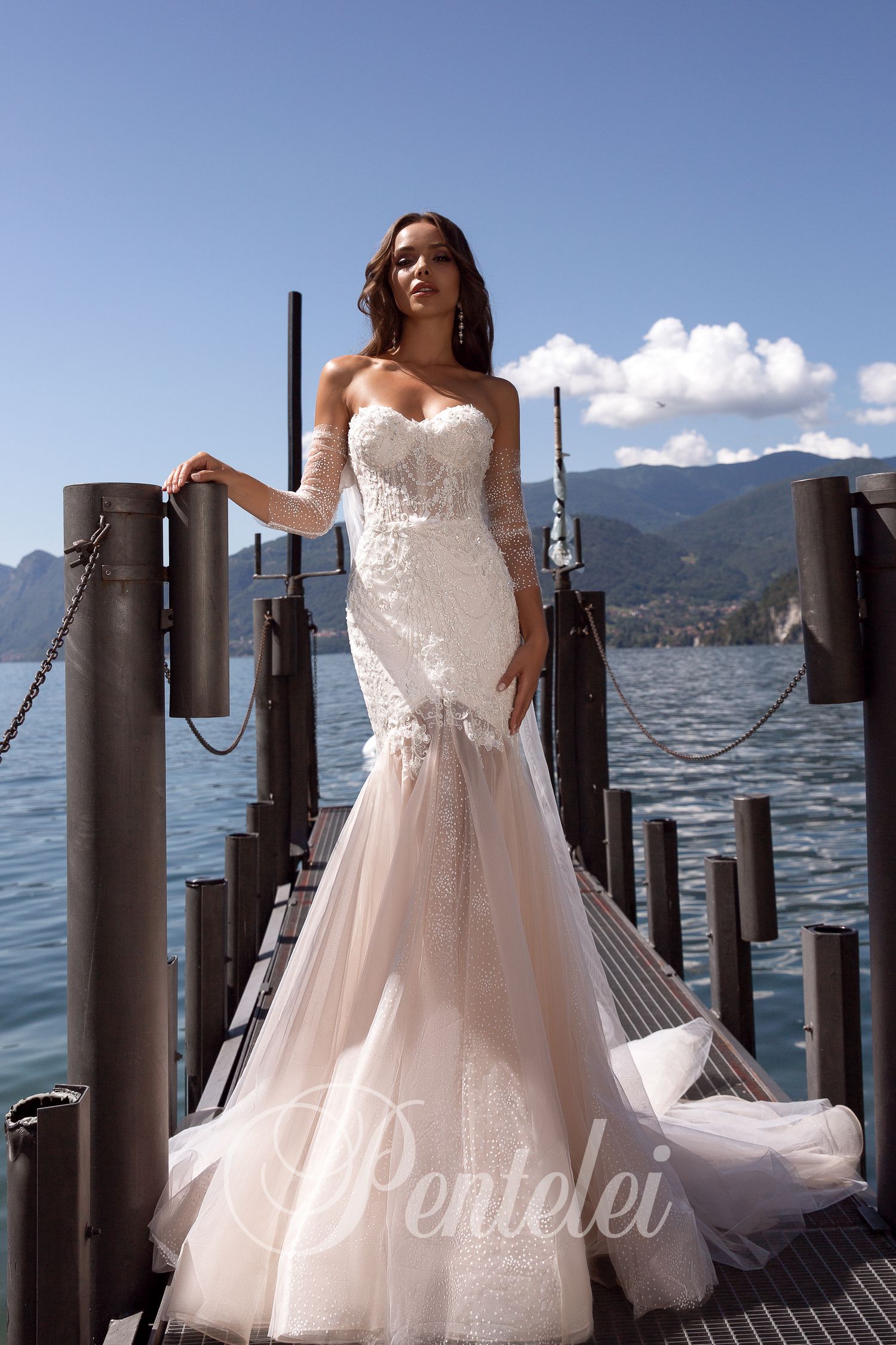 mermaid wedding dresses sweetheart beaded appliqued sequins bridal dress backless sweep train vestidos de novia with detachable sleeves