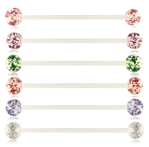 14 Gauge Acrylic UV Industrial Barbell Piercing Cartilage Earring Helix Conch Ear Tragus Stud Body Jewelry Mix 6 colors, Silver
14 Gauge Acrylic UV Industrial Barbell Piercing Cartilage Earring Helix Conch Ear Tragus Stud Body Jewelry Mix 6 colors, Silver