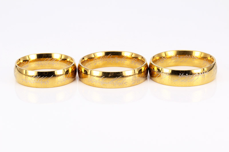 The Hobbit & Lord of the Rings "One Ring to Rule Them All" Couple's Stainless Steel Gold Personalized Wedding Rings DHL
The Hobbit & Lord of the Rings "One Ring to Rule Them All" Couple's Stainless Steel Gold Personalized Wedding Rings DHL