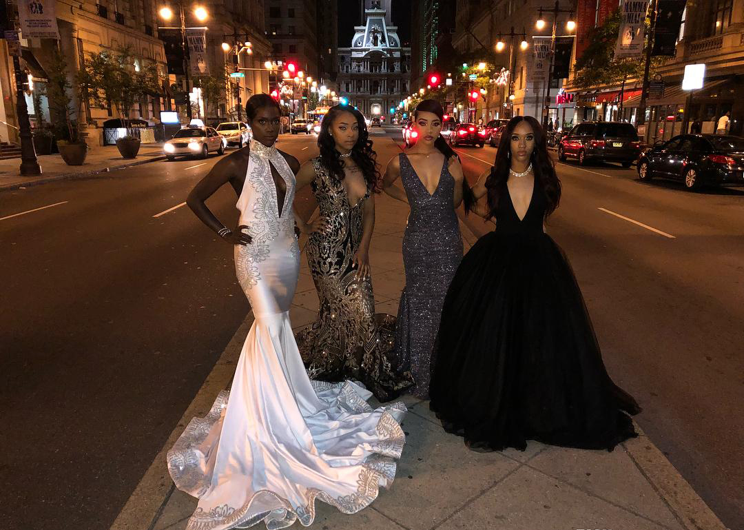 2019 New Long Black Girls Prom Dress Mermaid Appliques Formal Pageant Holidays Wear Graduation Evening Party Gown Custom Made Plus Size