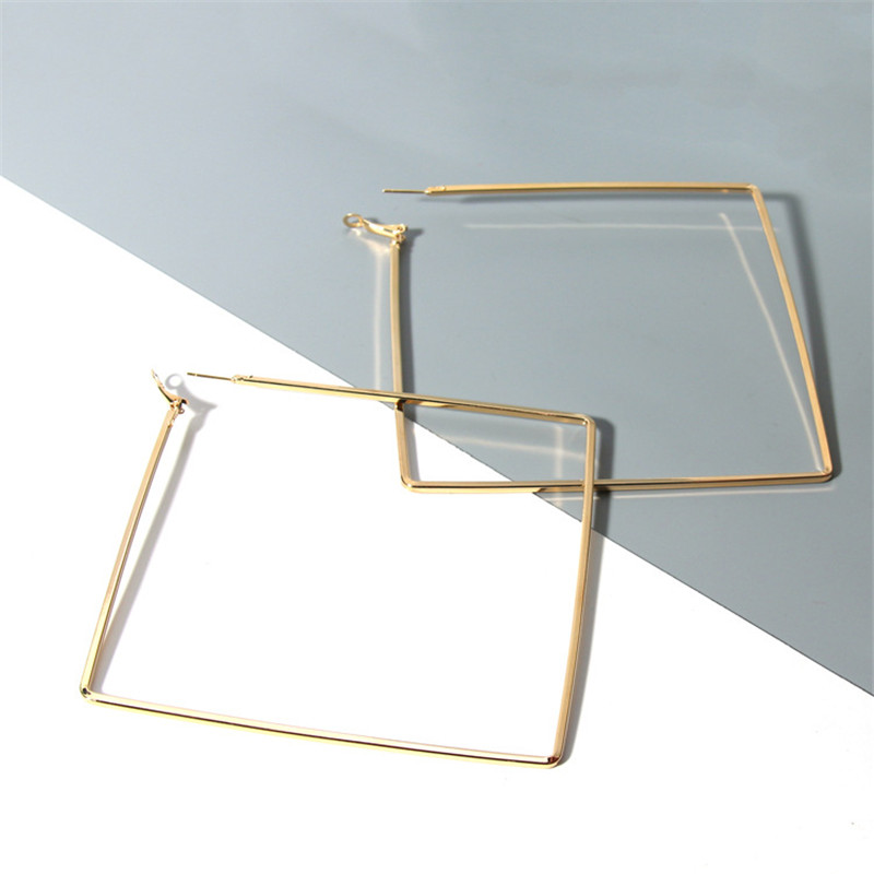 Hoop & Huggie Statement Jewelry Trendy Large Square Earring 10cm*10cm Boho Gold Silver Color Alloy For Women Wedding Gift
Hoop & Huggie Statement Jewelry Trendy Large Square Earring 10cm*10cm Boho Gold Silver Color Alloy For Women Wedding Gift