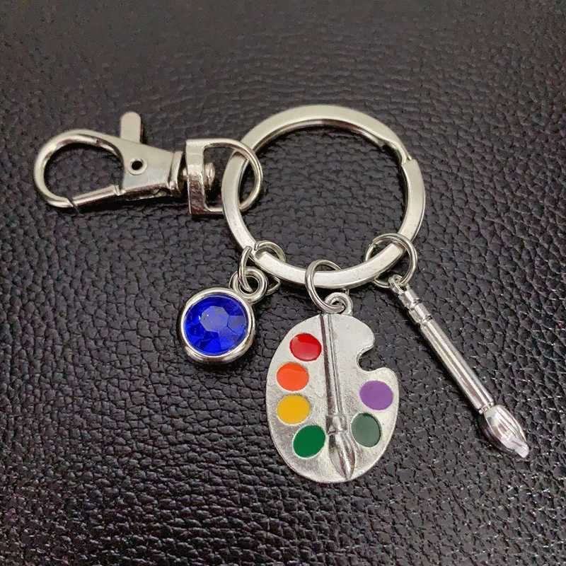 New Painter Tools-Palette and Brush Keychain Personality 12 Color Birthstone Pendant Keychain DIY Suitable for
New Painter Tools-Palette and Brush Keychain Personality 12 Color Birthstone Pendant Keychain DIY Suitable for