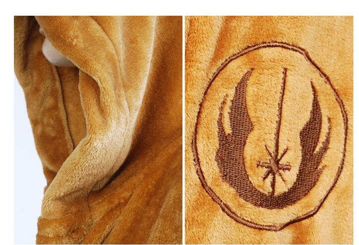 Flannel Robe Male with Hooded Thick Star Wars Dressing Gown Jedi Empire Men's Bathrobe Winter Long Robe Mens Bath Robe Pajamas Y200429