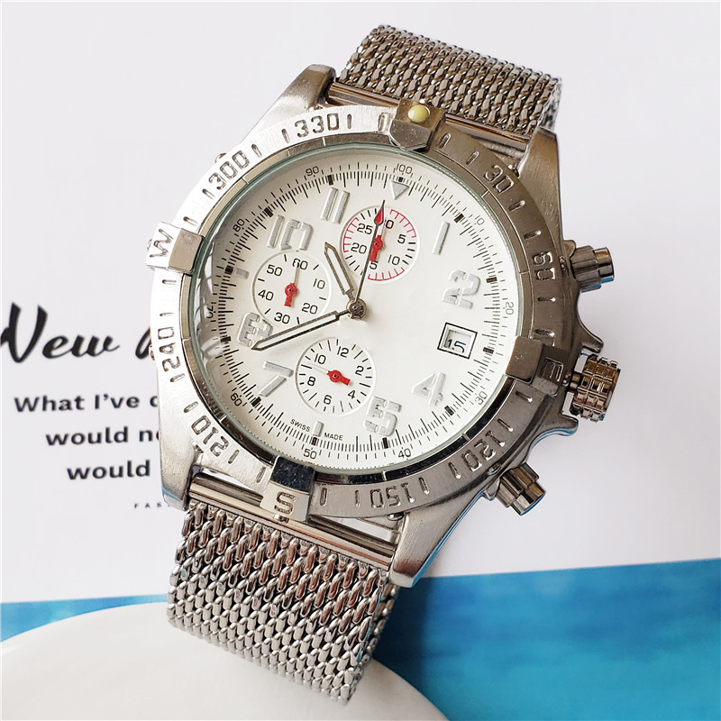 Top quality swiss watches for men metal mesh strap all dial work functional super watch ocean high quality designer watches montre de luxe, Silver white
Top quality swiss watches for men metal mesh strap all dial work functional super watch ocean high quality designer watches montre de luxe, Silver white