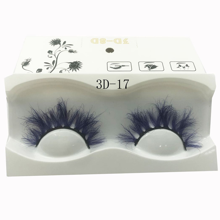 Colorful Eyelashes 3D Mink Eyelashes Eye Makeup False Lashes Soft Natural Thick Fake Eyelashes Colored Eye Lashes Extension Beauty Tools