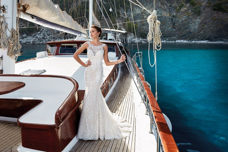 eddy k beach mermaid wedding dresses scoop neck wedding bridal gowns lace backless white wedding dress plus size