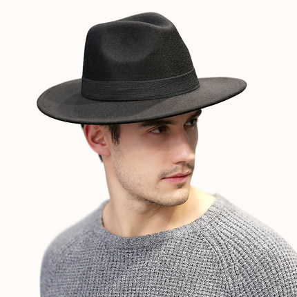 Men Wide Brim Simple Top Hat Panama Solid Color Felt Fedoras Hat Women artificial wool Blend Jazz Cap bowler, Black
Men Wide Brim Simple Top Hat Panama Solid Color Felt Fedoras Hat Women artificial wool Blend Jazz Cap bowler, Black
