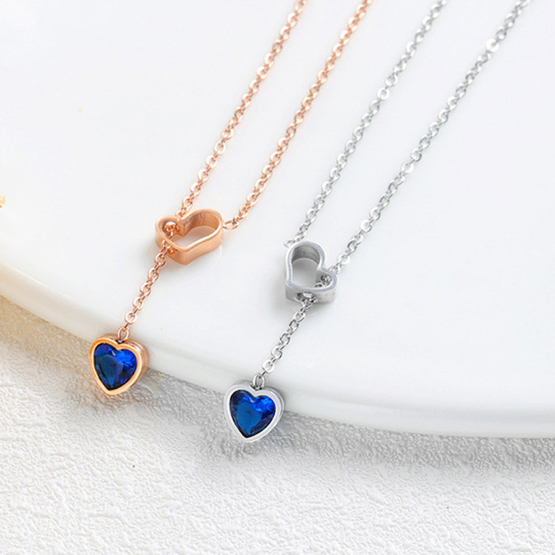 Japanese Fashion Titanium Steel Love Heart Zircon Women Necklace Creative Unique Rose Gold Color Clavicle Chain Necklace Jewelry
Japanese Fashion Titanium Steel Love Heart Zircon Women Necklace Creative Unique Rose Gold Color Clavicle Chain Necklace Jewelry