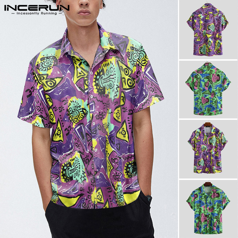 2020Summer Men Printed Shirt Short Sleeve Turn Down Collar Shirt Men Casual Button Floral Blouse Fashion Unisex Streetwear Tops7, Green
2020Summer Men Printed Shirt Short Sleeve Turn Down Collar Shirt Men Casual Button Floral Blouse Fashion Unisex Streetwear Tops7, Green