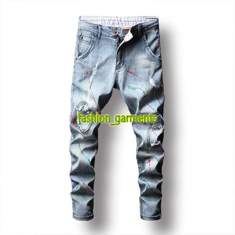 New Fashion Hole Graffiti Jeans Mens Self-cultivation Stretch Pencil Pants Trousers Tide Hip Hop stylist Jeans, Blue #5512
New Fashion Hole Graffiti Jeans Mens Self-cultivation Stretch Pencil Pants Trousers Tide Hip Hop stylist Jeans, Blue #5512