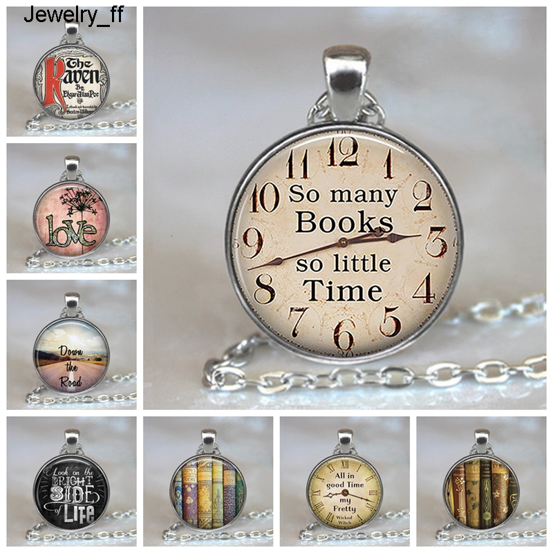 So Many Books So Little Time Pendants Quote Alice In Wonderland Handmade Pendant Necklace Glass Cabochon Jewelry Accessories
So Many Books So Little Time Pendants Quote Alice In Wonderland Handmade Pendant Necklace Glass Cabochon Jewelry Accessories