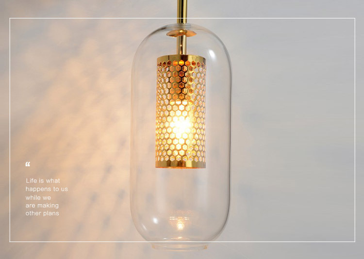 Indoor lighting Postmodern wall lamp gold/black metal glass creative sconce LED wall light bedroom bedside Aisle corridor stair