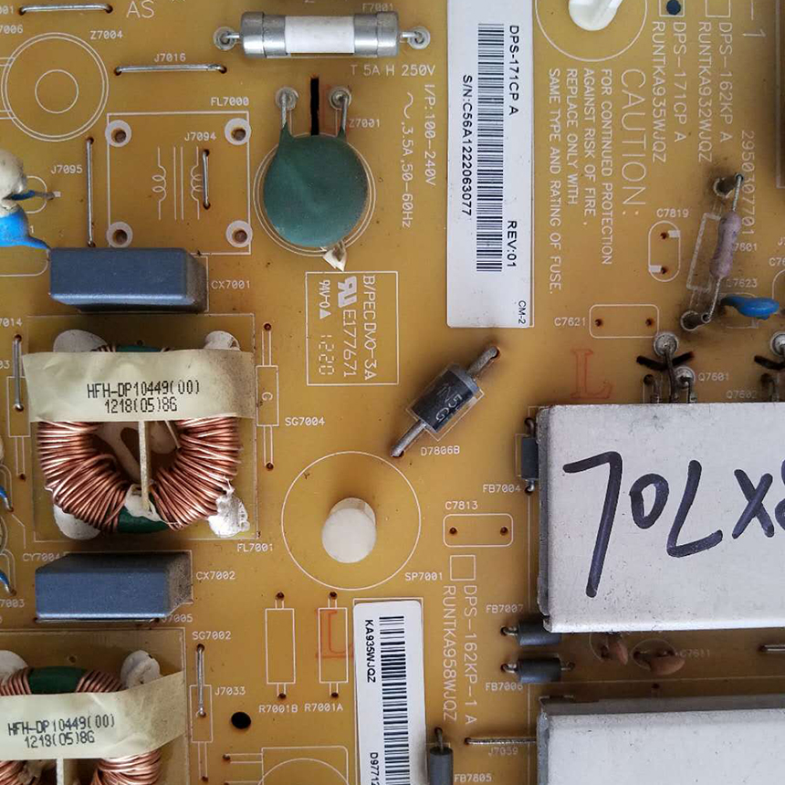 Original power board DPS-162KP-1 RUNTKA932WJQZ