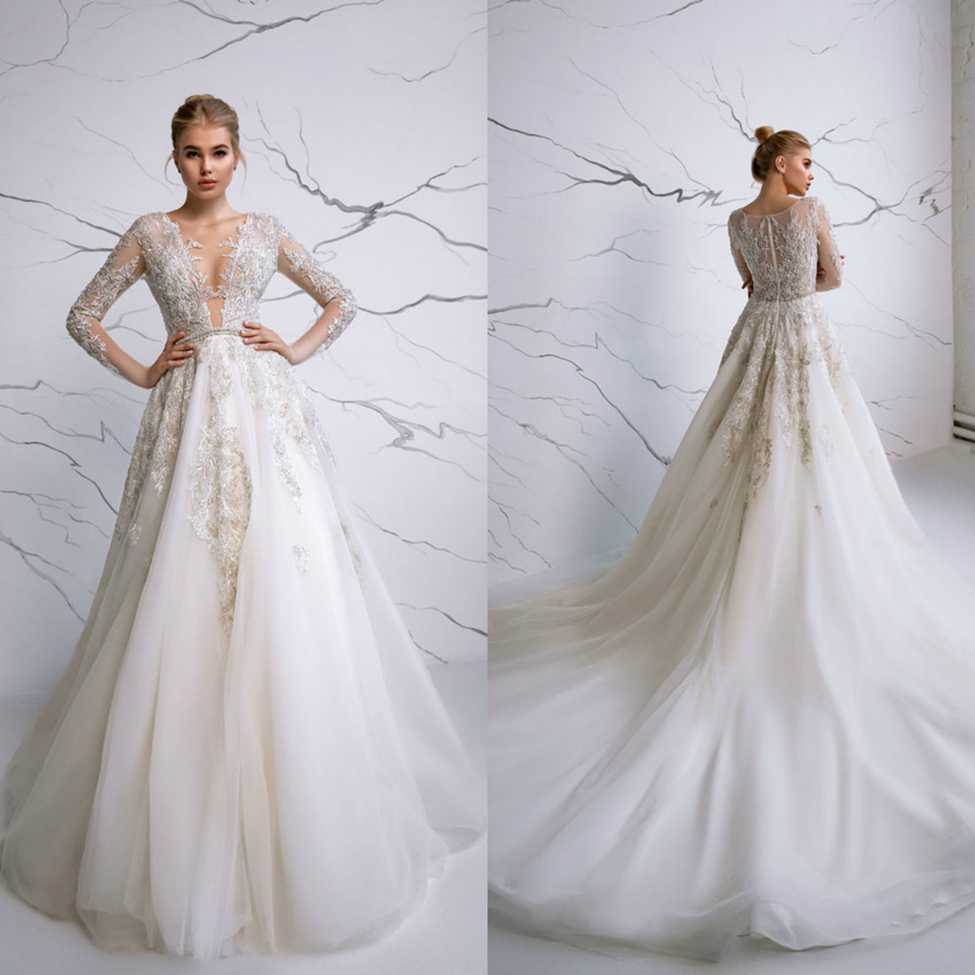 Eva Lendel Wedding Dresses Long Sleeves Lace Appliques Beads Bridal Gowns 2020 Custom Made Sweep Train A Line Wedding Dress, Red
Eva Lendel Wedding Dresses Long Sleeves Lace Appliques Beads Bridal Gowns 2020 Custom Made Sweep Train A Line Wedding Dress, Red