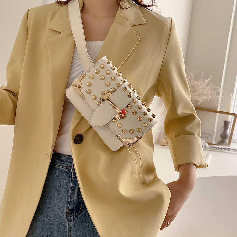 Fashion Fanny Pack Waist Bag Women Waist Packs PU Leather Chest Bag Belly Shoulder Messenger Female Rivet messenger #55, Beige
Fashion Fanny Pack Waist Bag Women Waist Packs PU Leather Chest Bag Belly Shoulder Messenger Female Rivet messenger #55, Beige