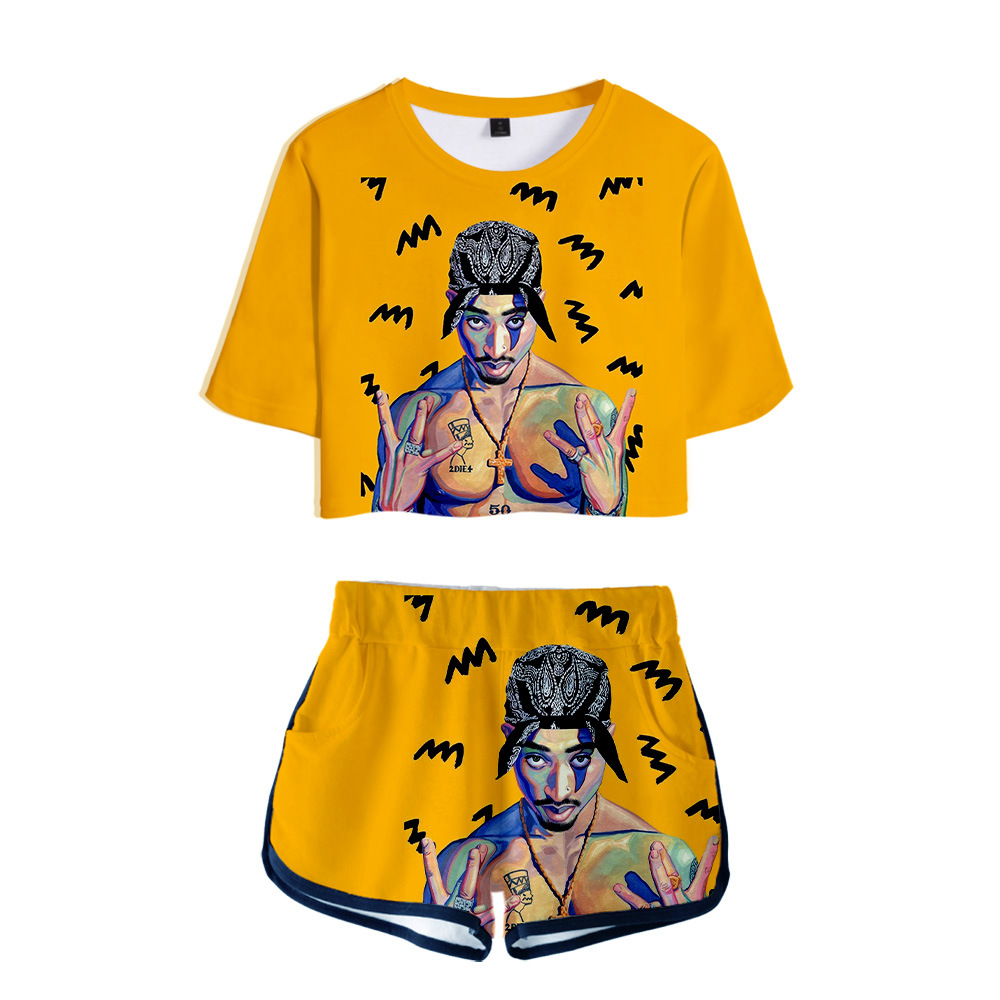 Tupac Shakur 2pac 3D Printed Sexy 2 Piece Set Women Conjunto Feminino Women Crop Top and Shorts Set Two Piece Outfits Matching, 001
Tupac Shakur 2pac 3D Printed Sexy 2 Piece Set Women Conjunto Feminino Women Crop Top and Shorts Set Two Piece Outfits Matching, 001