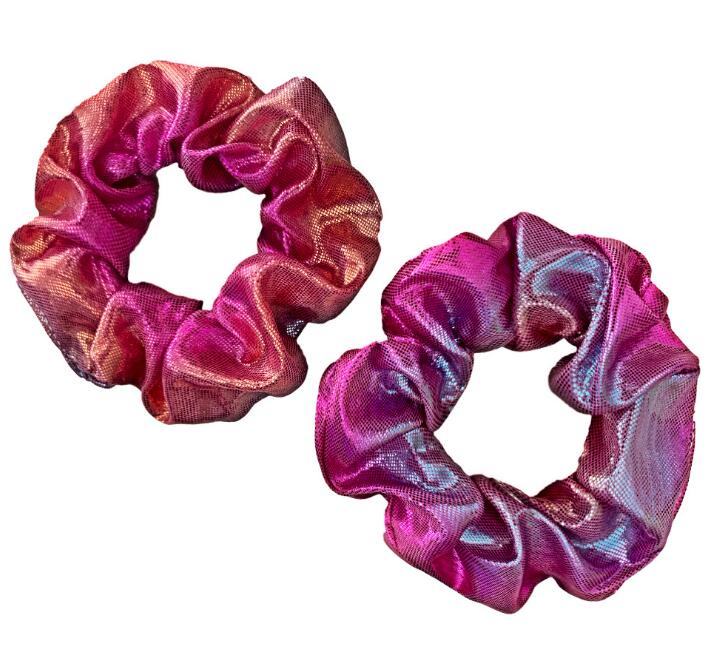 Hair Scrunchie Accesories Women Girl Ponytail Holder Rope Hair scrunchies Dot Shiny Fabric Gradient color Laser Hair bands Headbands GB1665