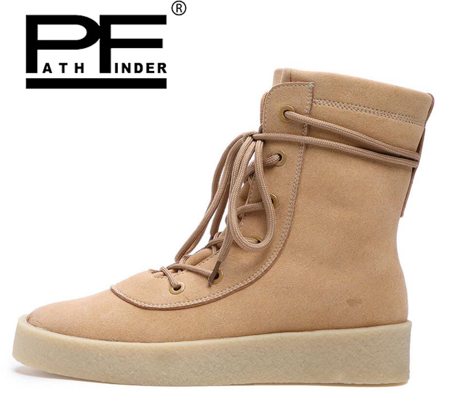 Pathfind 2018 Men Suede Leather Fur Boots Winter Mens Casual Warm High Quality Snow Army 2019 Outdoor Shoes Plus Size 38-46-image