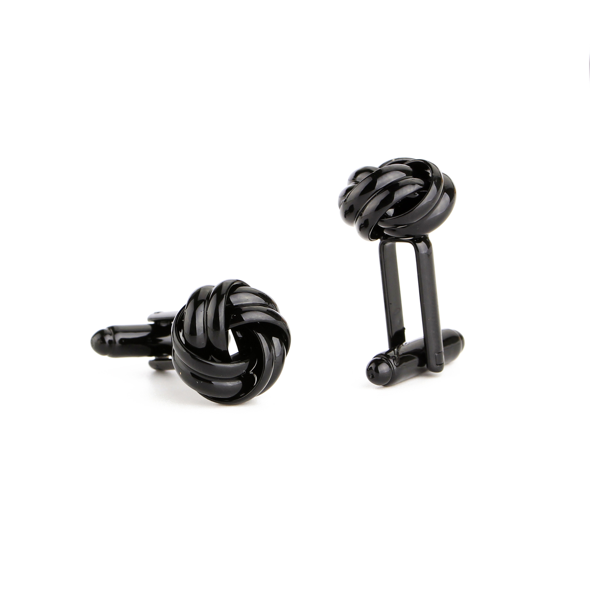French Style Fashion Knot Design Men Cufflinks Gold Silver Black Party Suit Shirt Cuff Buttons Male Personalized Gemelos