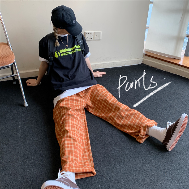 Orange lattice Japanese Harajuku casual pants female 2020 fashion lace high waist ankle length loose lattice harem pants
Orange lattice Japanese Harajuku casual pants female 2020 fashion lace high waist ankle length loose lattice harem pants